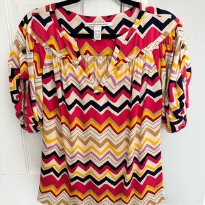 Diane von Furstenberg mod pattern blouse